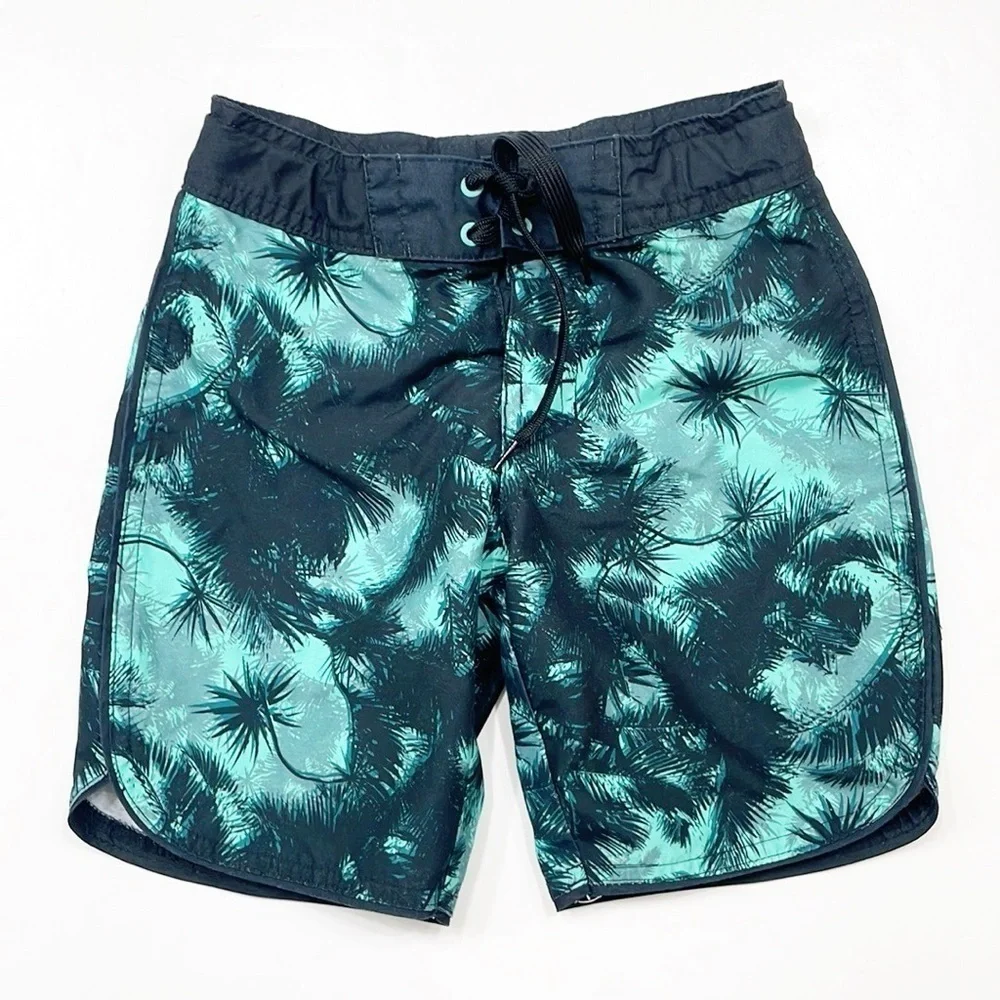 Art Class little boys palm tree print swim trunks